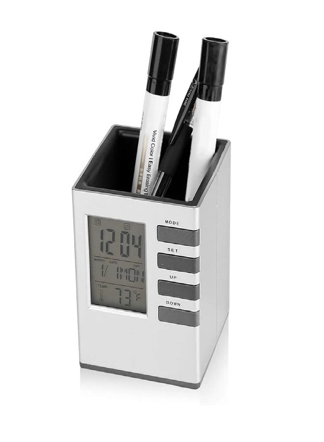 NXZ Table Desk Pen Holder Digital Clock for Home and Office Decor, Digital Clock for Study Room - Image 3